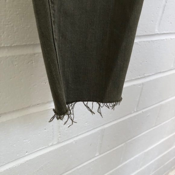 Zara Green Denim High Waist Skinny Sz 2 - Picture 2 of 7